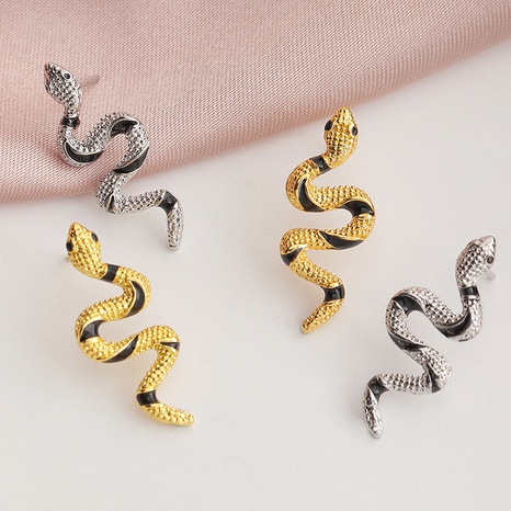 Mode gebogene Schlangenlegierung Ohrringe's discount tags