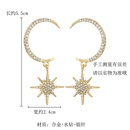 S925 Silver Needle Star Moon Earringspicture10