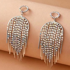 full diamond tassel earrings