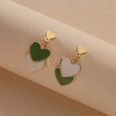 glaze simple cute heart earrings