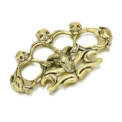 punk skull metal ring