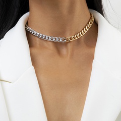 simple geometric cross chain necklace