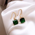 emerald square rhinestone retro earringspicture17