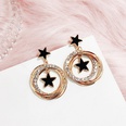 fivepointed star diamond multilayer circle earringspicture19