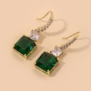 emerald square rhinestone retro earringspicture15