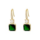 emerald square rhinestone retro earringspicture16