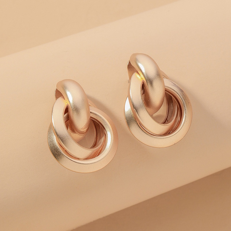 fashion metallic circle earrings