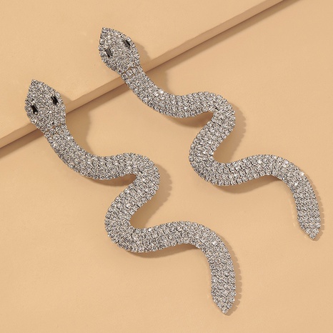 full diamond snake-shaped earrings  NHNJ317477's discount tags