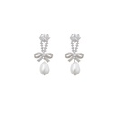 diamondstudded pearl bowknot earringspicture13