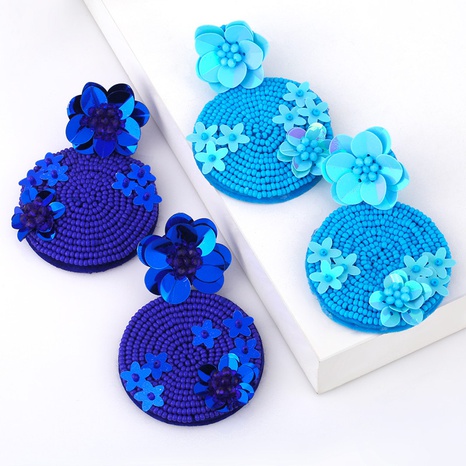 fashion flower rice bead earrings's discount tags