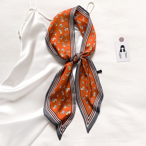 spring and autumn totem silk scarf's discount tags