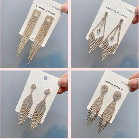 full diamond tassel earrings's discount tags