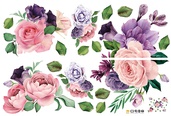rosa lila Pfingstrosenblume Wandaufkleberpicture12