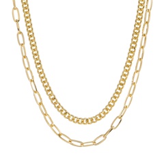 fashion simple alloy multilayer necklace
