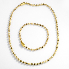 simple round bead soft chain bracelet