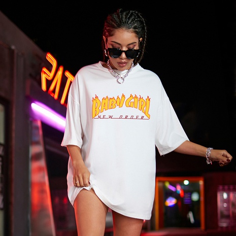 new fashion letter loose casual T-shirt's discount tags