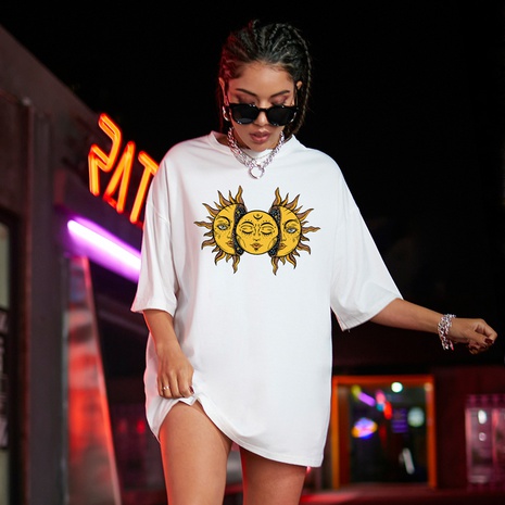 new fashion sun shirt loose casual T-shirt's discount tags