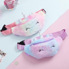 unicorn children's plush waist bag