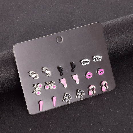 new fashion geometric drip earrings set NHSD322406's discount tags