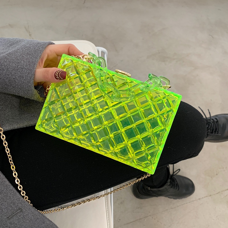 sac de bote transparent de messager de chane acrylique de mode
