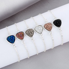 Korean Simple Heart-shape Crystal Cluster Bracelet