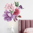 nouvelle mode rose violet grande fleur de pivoine sticker muralpicture10