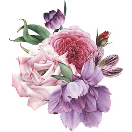 neue Mode rosa lila groe Pfingstrose Blume Wandaufkleberpicture14