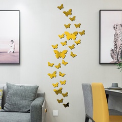 New colorful butterfly flying acrylic mirror wall stickers