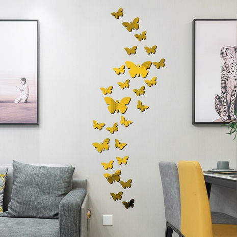 Neue bunte Schmetterling fliegende Acrylspiegel Wandaufkleber's discount tags