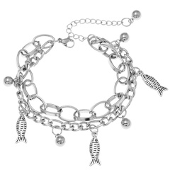 Korean stainless steel simple tropical fish bell bracelet
