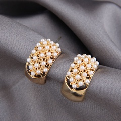 simple fashion geometric diamond earrings
