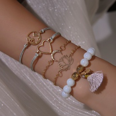 creative love map ethnic style bracelet set