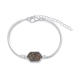 fashion multi-color diamond crystal cluster bracelet