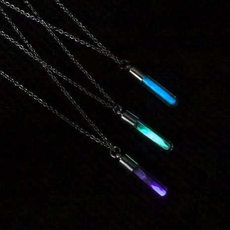 Fashion Luminous Glass Pendant Necklace's discount tags