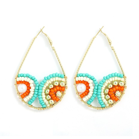 Bohemian bead drop-shaped handmade earrings's discount tags