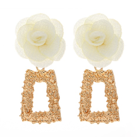  fashion chiffon cloth lace flower multi-layer earrings NHJJ323557's discount tags