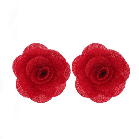 new multi-layer chiffon cloth lace flower earrings's discount tags