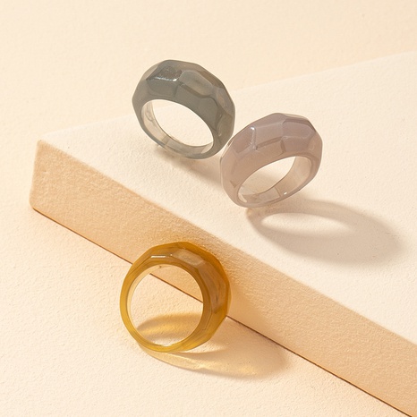 Mode geometrische Harz Ring Set Großhandel's discount tags