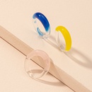 Koreanische einfache Farbe Acryl Ring Setpicture11