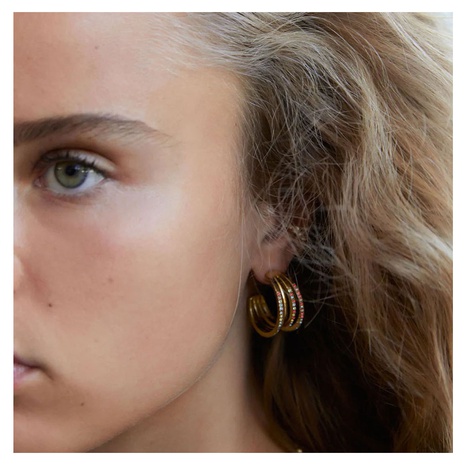 Bohemian fashion geometric alloy earrings's discount tags