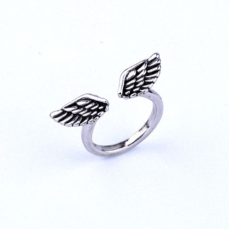 Korean retro wings opening adjustable ring's discount tags
