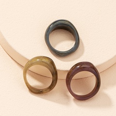 fashion geometric acrylic ring set