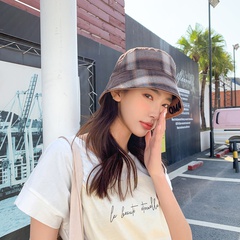 Koreanische Mode bestickte Brief Eimer Hut