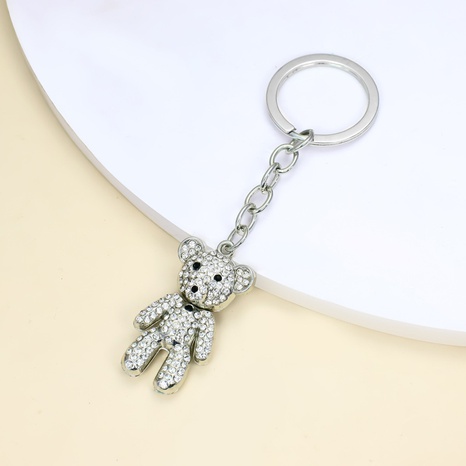 hollow alloy diamond-studded bear keychain's discount tags