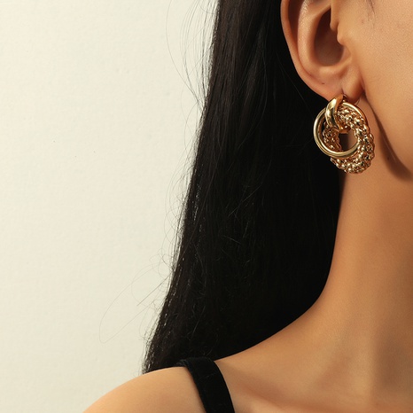 baroque fashion multi-layer circle earrings's discount tags