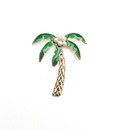 Korea simple cute pineapple coconut tree pearl brooch setpicture12
