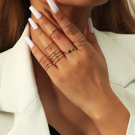 Simple new fashion wild joint ring set's discount tags