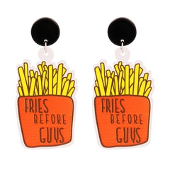 Boucles d'oreilles pendantes en acrylique Frites