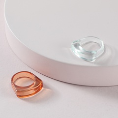 fashion resin transparent acrylic exaggerated ring