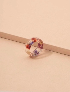 fashion resin dried flower ring